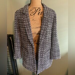 Nanette Black and White Tweed oversized blazer